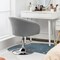 Costway Modern Velvet Chair Height Adjustable Bar Stool Swivel Makeup Seat